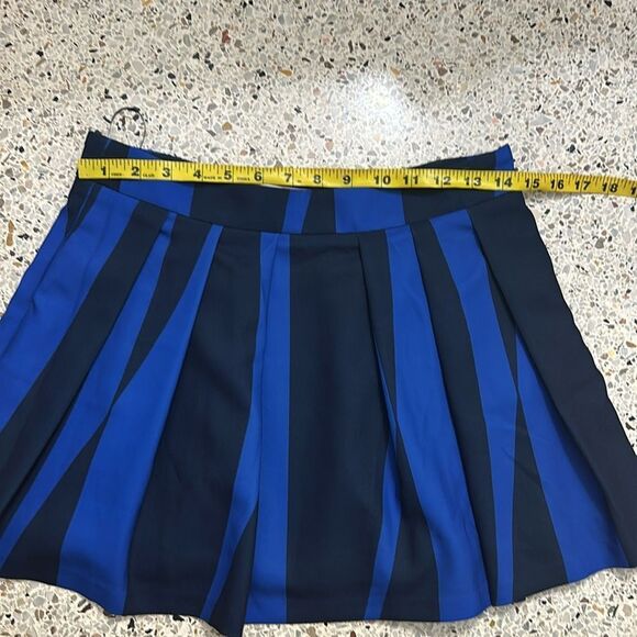 Ramy Brook blue black mini skirt lined 4 - Picture 2 of 4